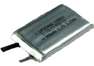 LP523448 900mAh 3.3Wh Li-Polymer 3.7V 5.2x34x48mm