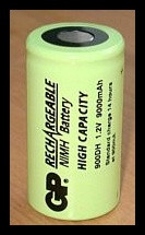 900DH GP 9000mAH NiMH 1.2V D