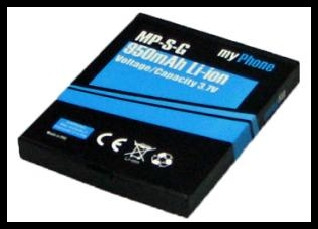 MyPhone 6670 City 950mAh 3.5Wh Li-Ion 3.7V
