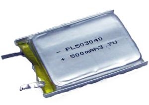 LP503040 500mAh 1,9 Wh Li-Polymer 3,7 V 5 x 30 x 40 mm