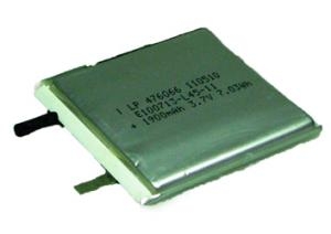 LP476066 1900 mAh 7,0 Wh Li-Polymer 3,7 V 4,7 x 60 x 59 mm