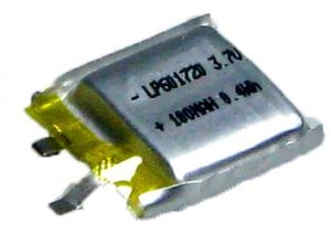 LP601720 100mAh 0,4 Wh Li-Polymer 3,7 V 6x20x20 mm