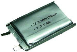 LP803448 1350 mAh 5,0 Wh Li-Polymer 3,7 V 8 x 34 x 48 mm