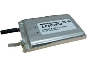 LP653450 1 000 WA 3,7 Wh Li-Polymer 3,7 V 6,5 x 34 x 50 mm