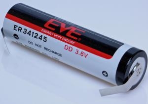 ER341245 EVE 35 000 mAh 126,0 Wh 3,6 V DD 32,9x124,5 mm odznak