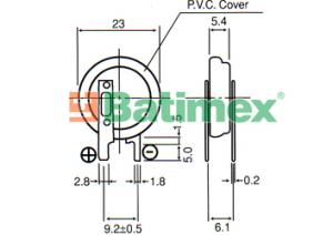 CR2354-PCN2 3,0V 23x5,4 mm 1x1 vertikální