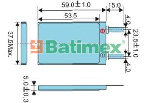 Baterie LP503759 1100 mAh Li-Polymer 3.7V