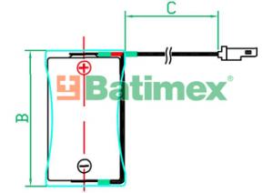 ER14250 1200mAh 3,6 V 1 / 2AA baterie s konektorem Spox