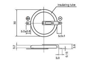 Panasonic VL3032-1F2 baterie 100mAh 3V